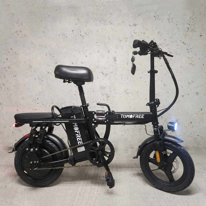 EZ Electric Bike Tours 14" to 20" e-bike side view