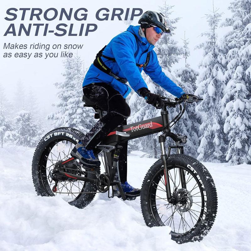 EZ Electric Bike Rentals Fat Tire Electric Bike Strong Grip Anti-Slip