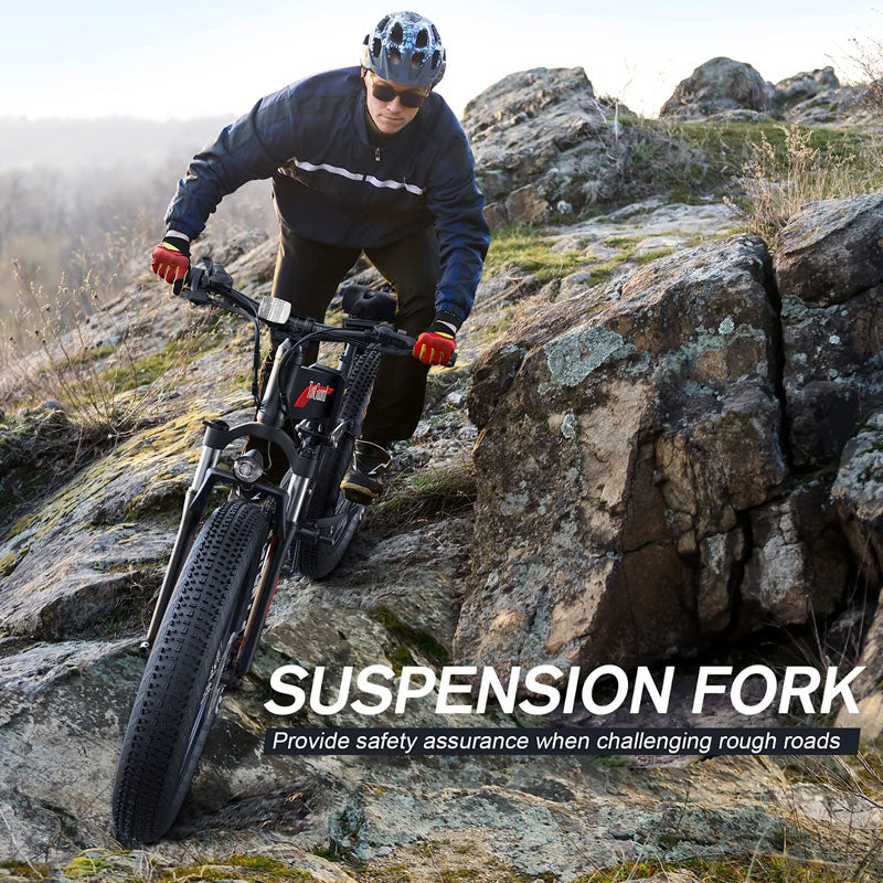 EZ Electric Bike Rentals Fat Tire Electric Bike Suspension Fork